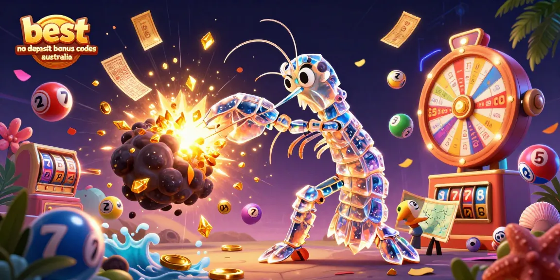 Unlock winning potential with the best no deposit bonus codes Australia, surrounded by vibrant gaming elements.