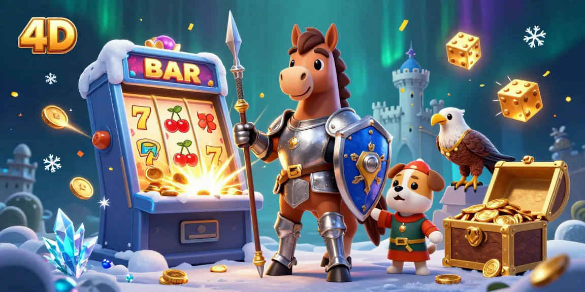 Win big with 4D slot jackpots in a vibrant casino scene bursting with excitement and dynamic elements.