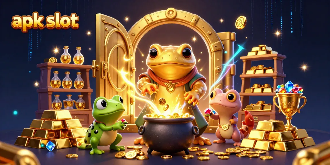 Menangkan permainan apk slot dengan keajaiban alkimia dan cauldron cairan emas di kasino 3D.