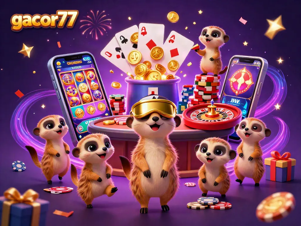Gacor77 menampilkan kolonisasi meerkat yang menjalankan operasi kasino yang megah dengan keahlian penuh warna.