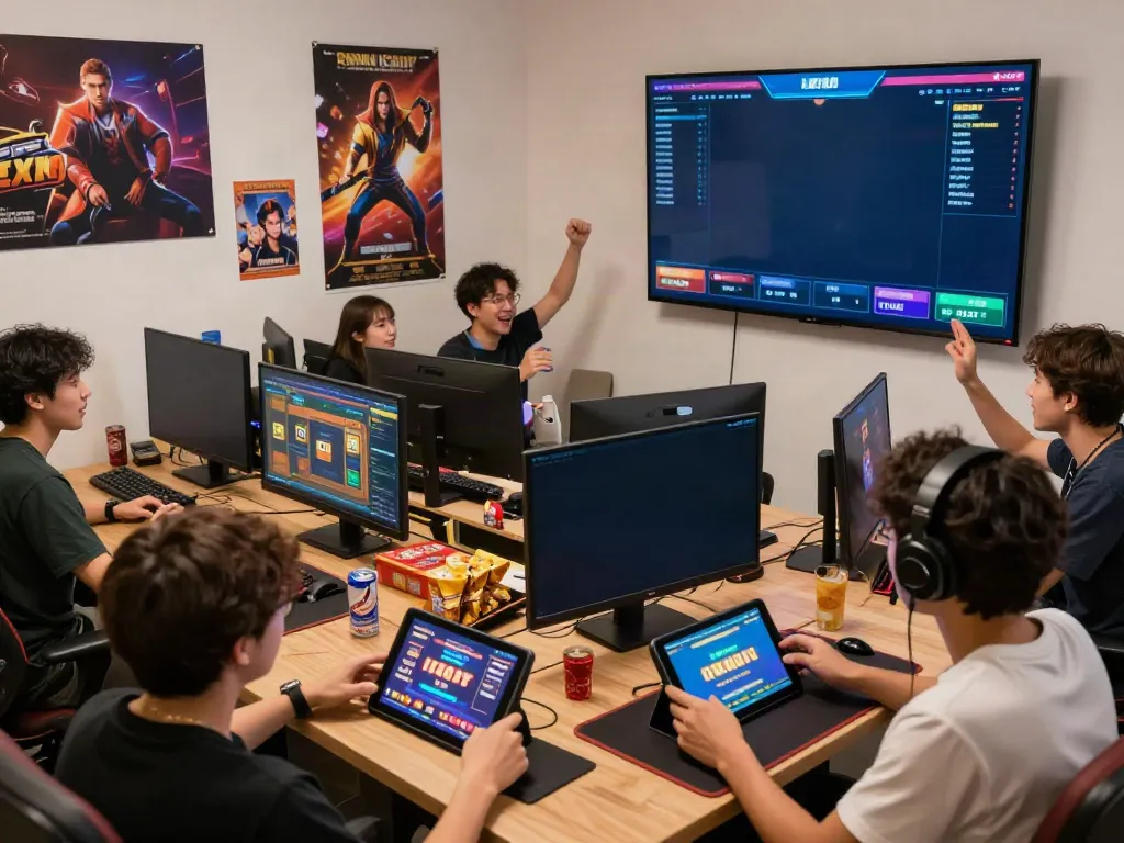Pengguna AHHA4D bermain slot online dengan semangat, menunjukkan interaksi sosial dan kesenangan.