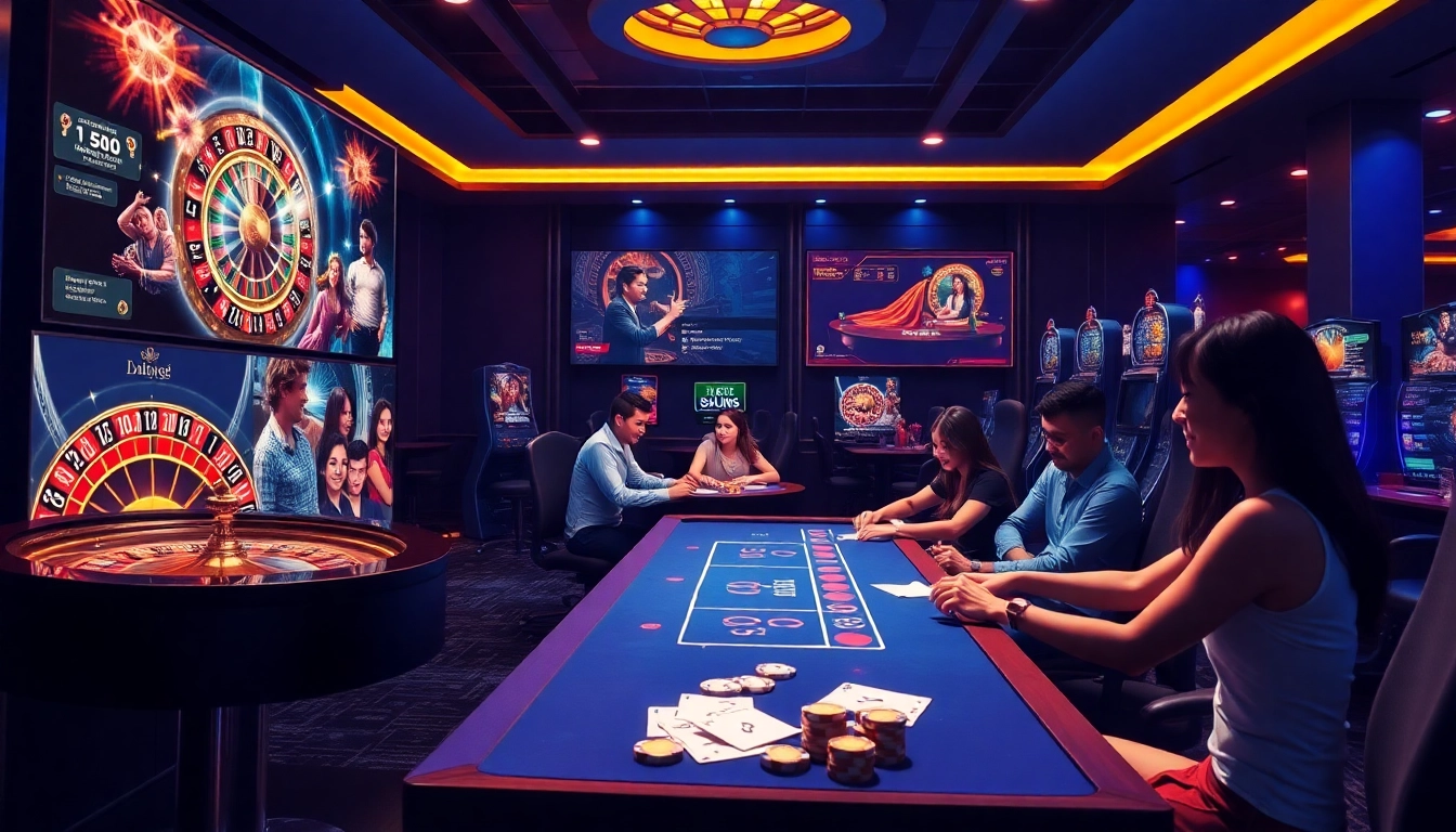Experience the thrill of online gambling at TG88 link with vibrant casino interfaces and excited players.