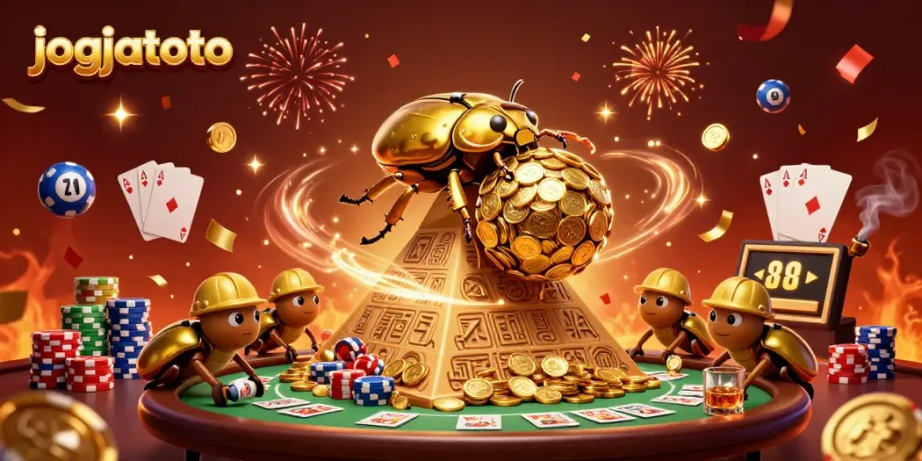 Play exciting lottery games at jogjatoto with vibrant illustrations and engaging casino elements.