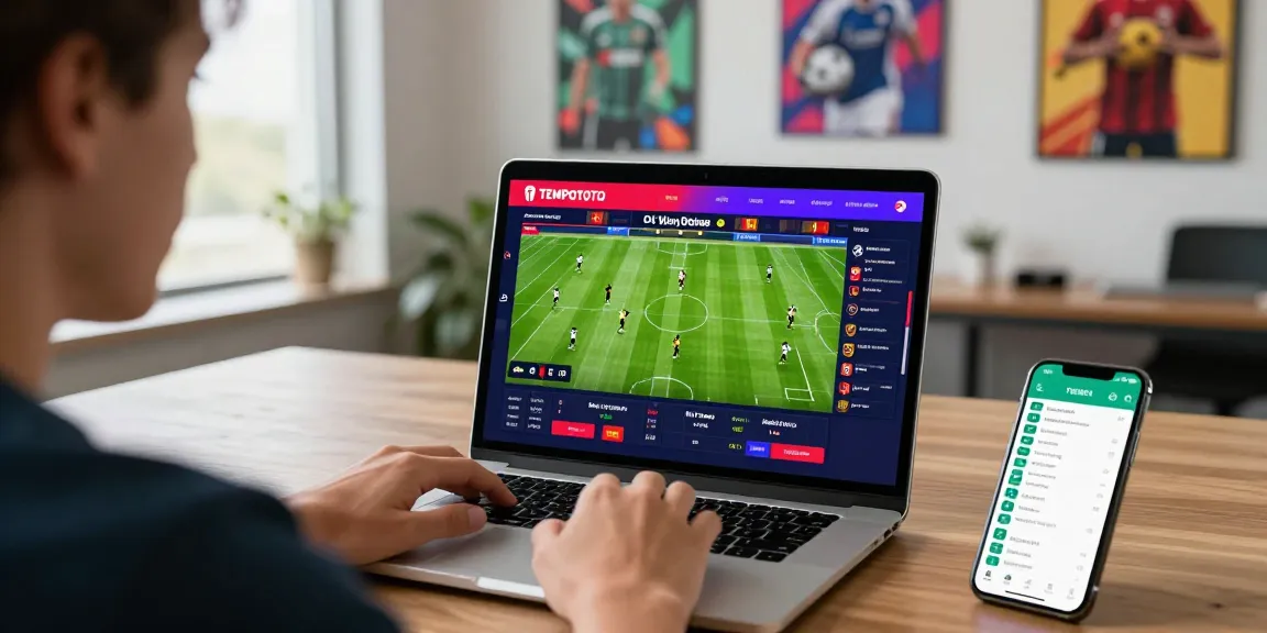 tempototo login on a modern laptop screen showcasing live betting options for World Cup 2026 matches