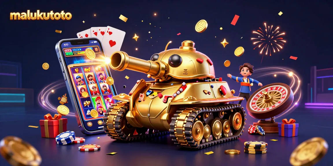 Malukutoto menghadirkan permainan slot berwarna cerah dengan karakter dan kasino mini dalam ilustrasi digital yang memukau.