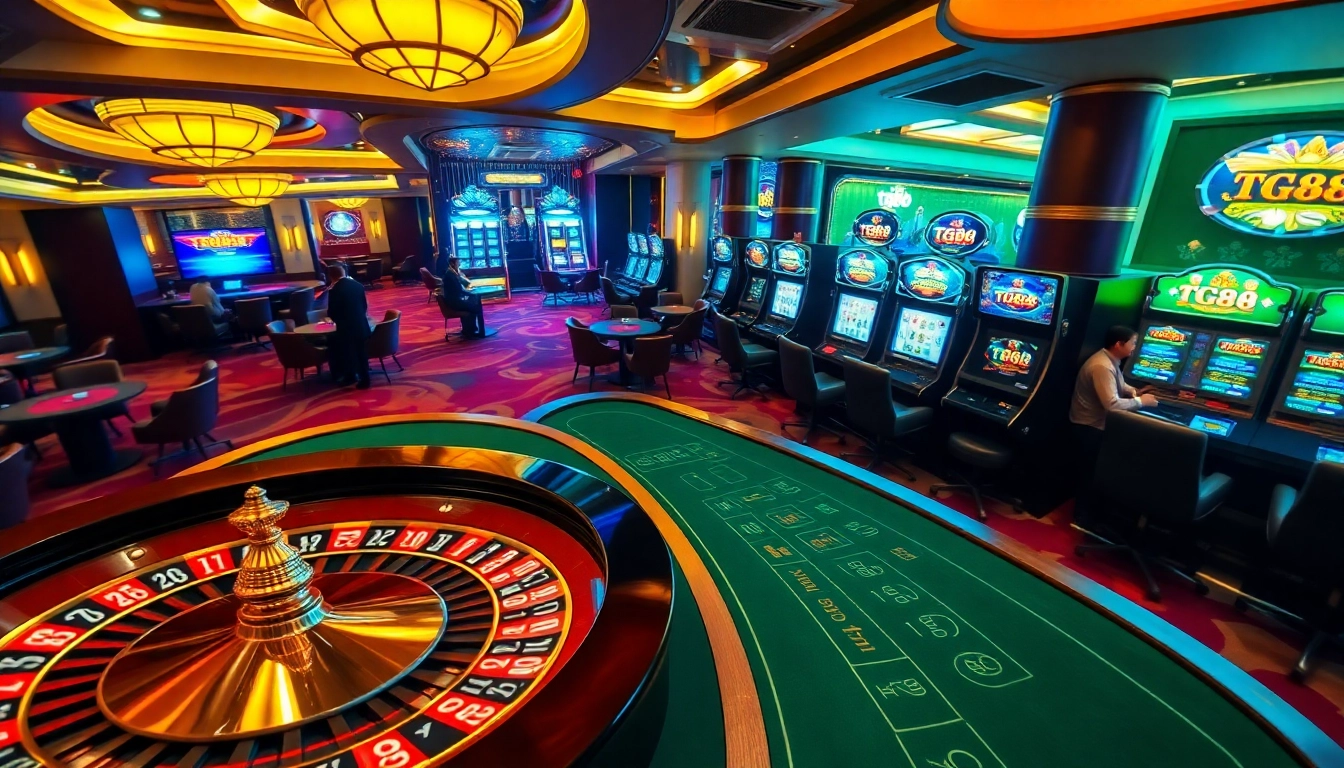 Experience the excitement of gambling at TG88 đăng nhập with vibrant casino visuals and action-packed game scenes.
