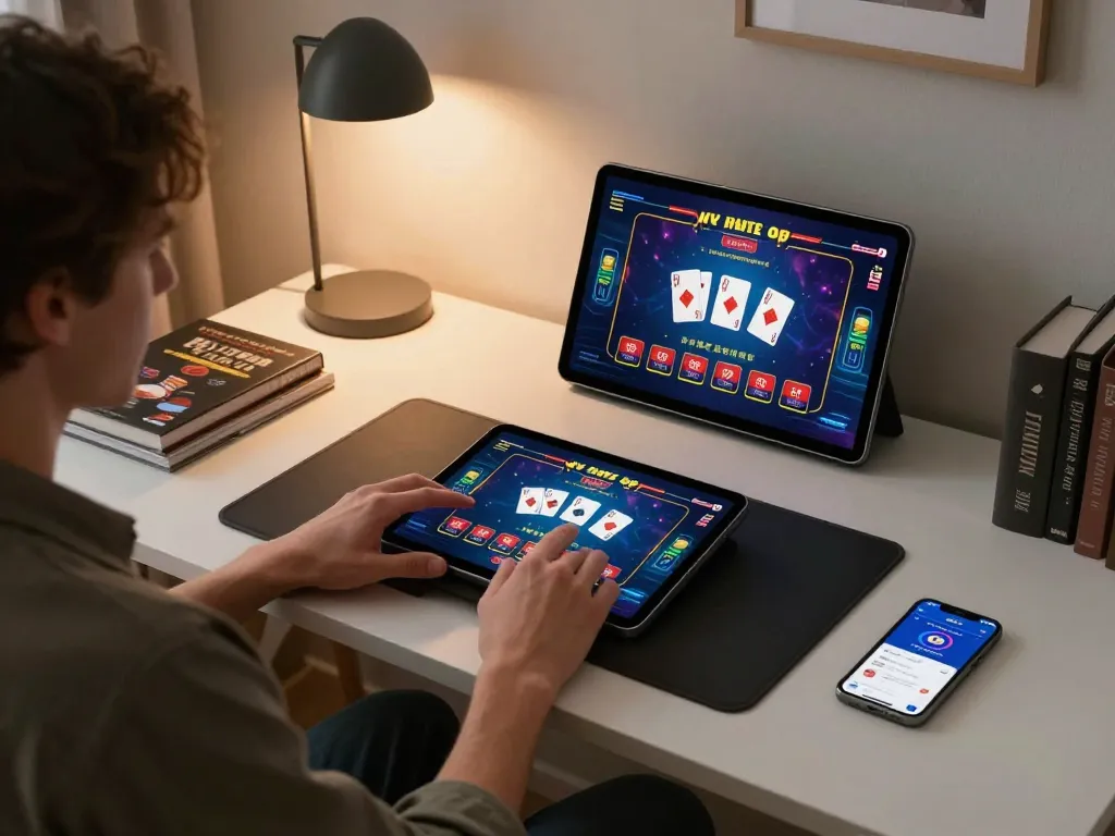 78win player engaged in online table games with focused strategy and vibrant game display