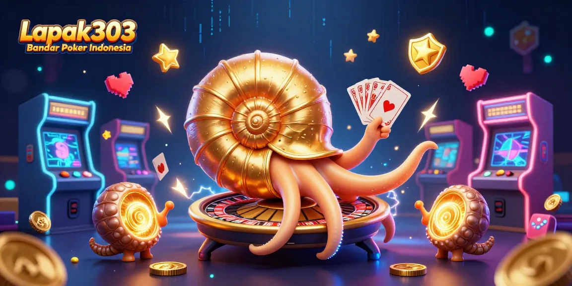 Permainan poker dan kartu yang seru di Lapak303 Bandar Poker Indonesia dengan karakter nautilus 3D yang memukau.