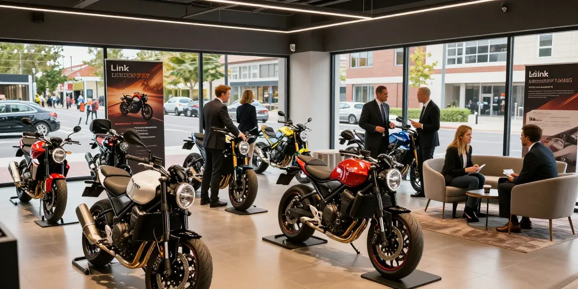 Pengunjung melihat koleksi Link LUXURY777 sepeda motor mewah di showroom