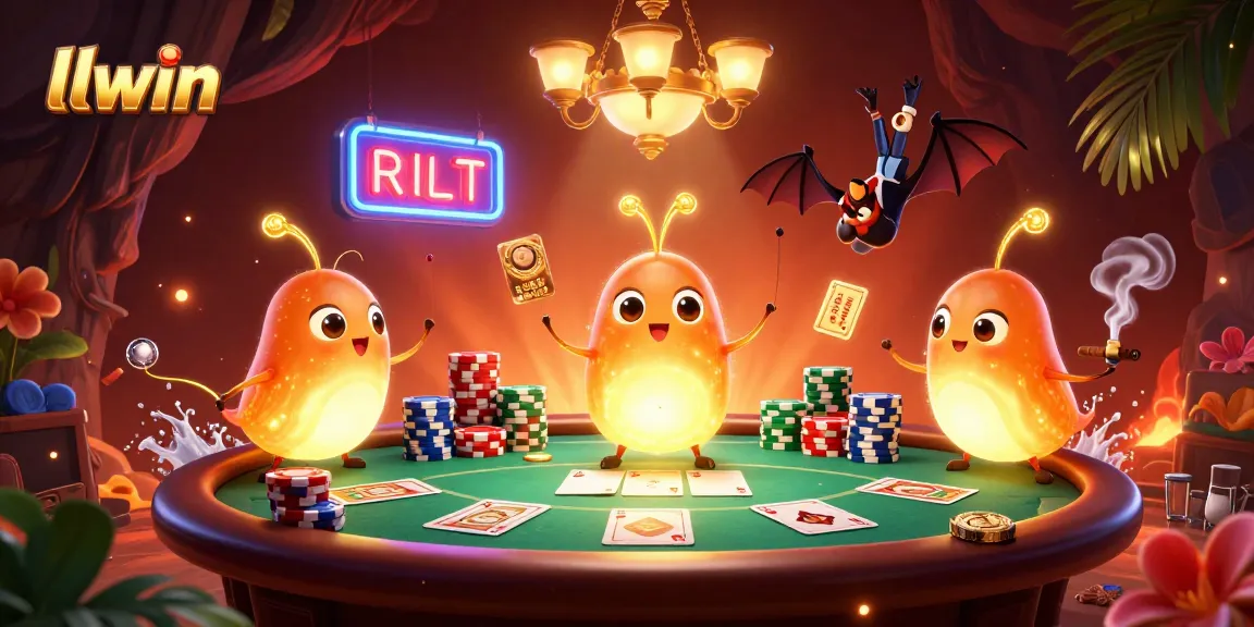Experience thrilling gameplay at llwin, illuminated by vibrant glowworms in a captivating casino setting.
