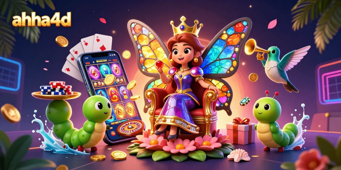 Spin to win big with ahha4d in a vibrant gaming illustration showcasing dynamic casino elements.