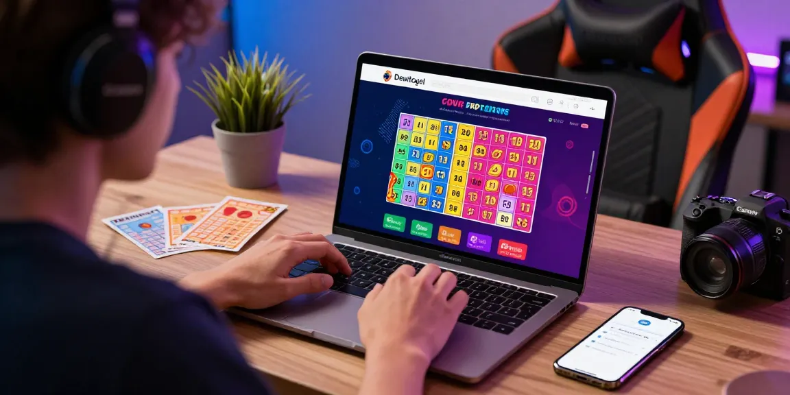Pengguna Dewitogel nyaman bermain togel online dengan antarmuka modern dan grafik berwarna-warni.