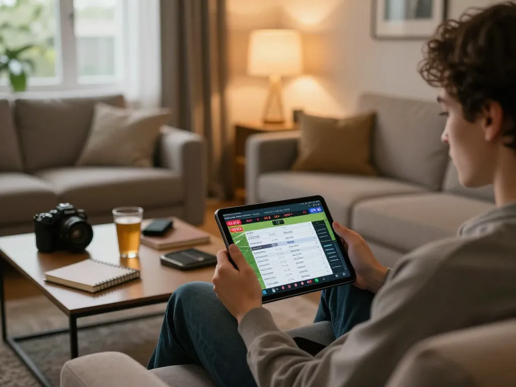 Godendo dei migliori bookmaker non aams su una coinvolgente piattaforma di scommesse online in un'accogliente ambiente domestico