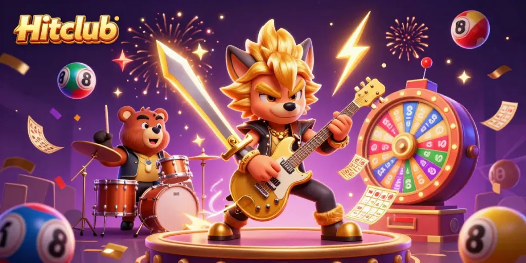 Experience the electrifying energy of Hitclub with our vibrant casino scene filled with excitement.