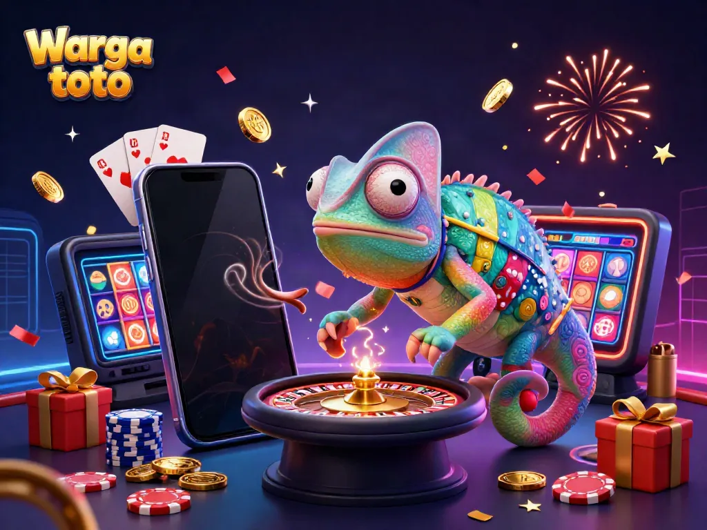 Warga toto menampilkan pemilik kasino kadal 3D yang menangkap koin emas di kasino
