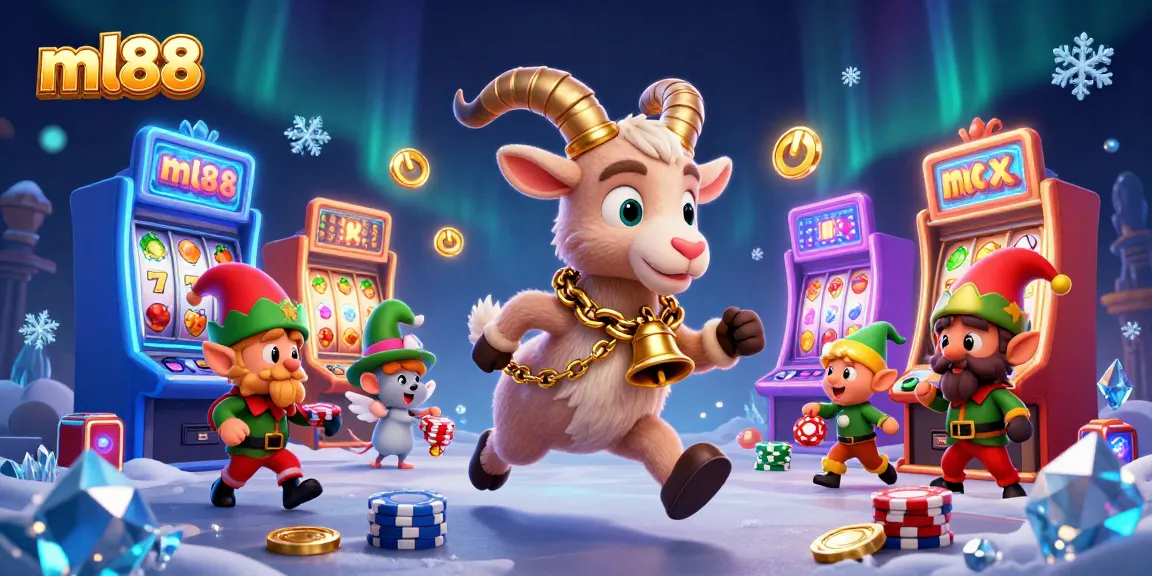 Engage in thrilling casino adventures at ml88 with Krampus running a haunted slot machine game.