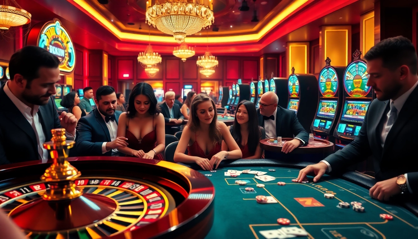 Experience the thrill at 79king with vibrant casino games including roulette and poker tables.