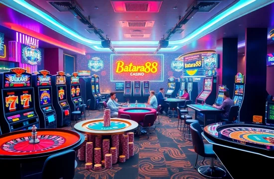 Experience thrilling gameplay at Batara88 with vibrant slot machines and poker action.