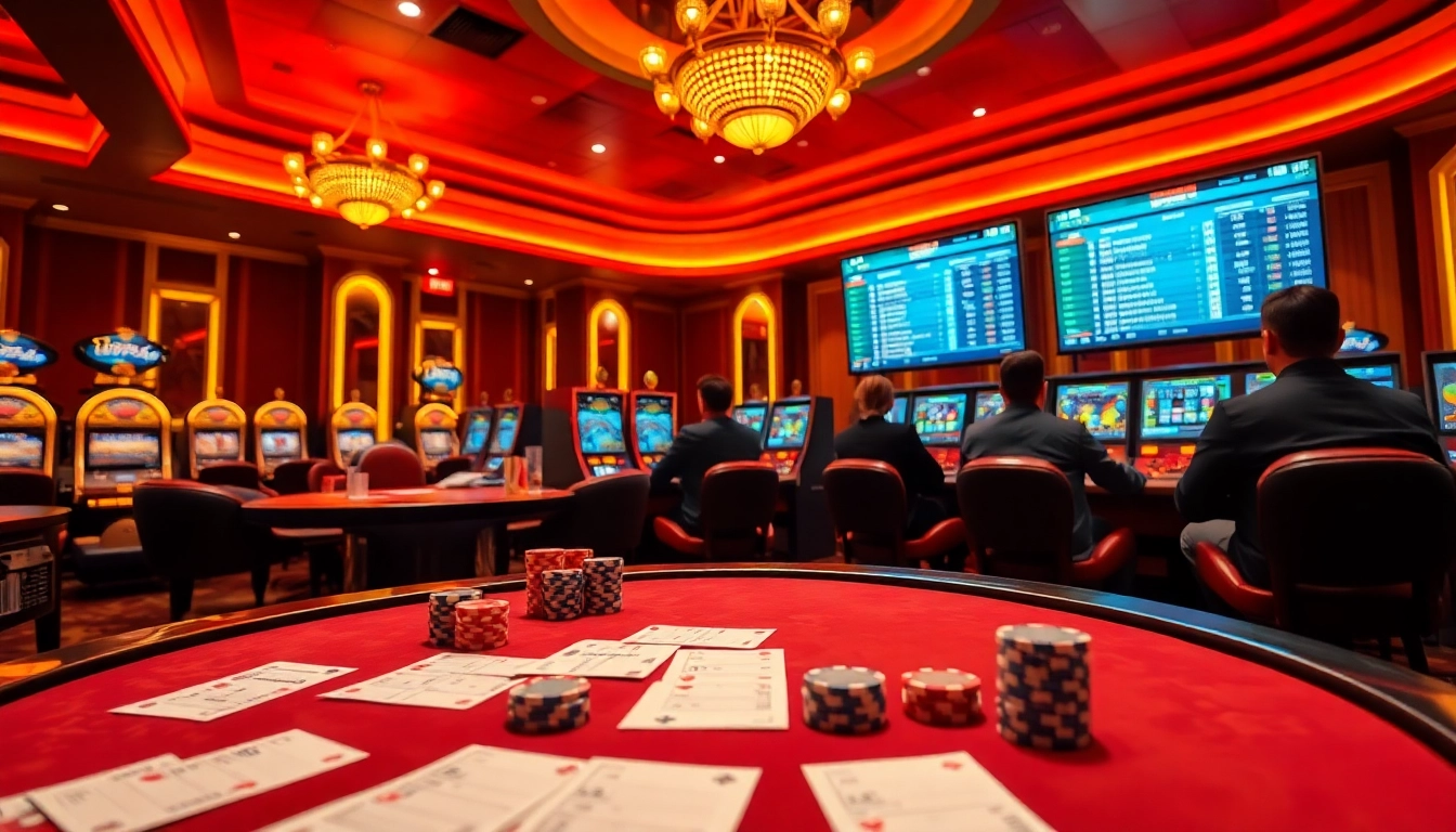 Experience thrilling live betting at thể thao xn88 with engaging visuals of casino excitement.