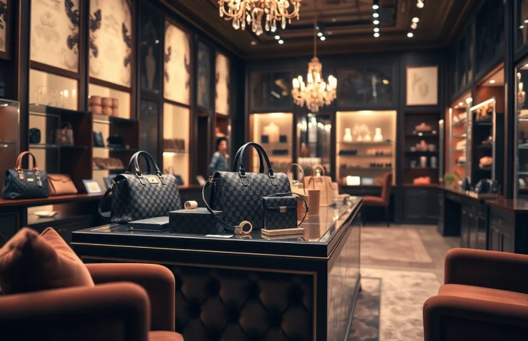 레플리카사이트의 고퀄리티 명품 가방을 감상하며 쇼핑하는 모습