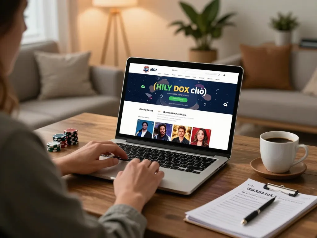 Person playing online poker at https://gg88se.com/ from cozy home setting, promoting responsible gaming.