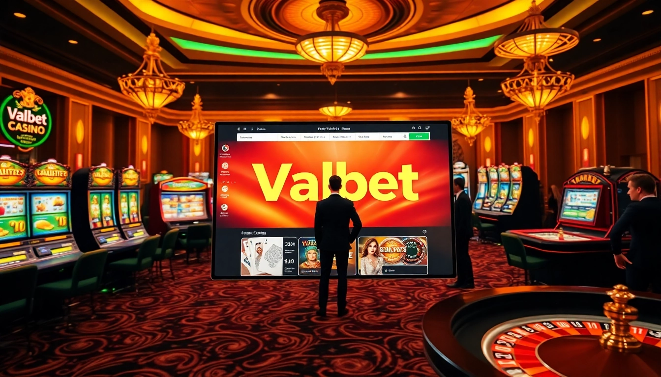 Experience Valbet's exciting online gaming with immersive casino tables and vibrant slot machines.