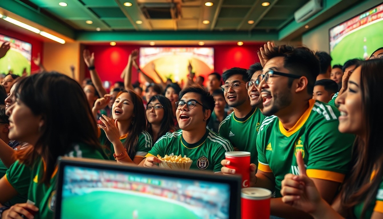 Xoilac TV delivers thrilling live football viewing experiences with passionate fans enjoying the match.