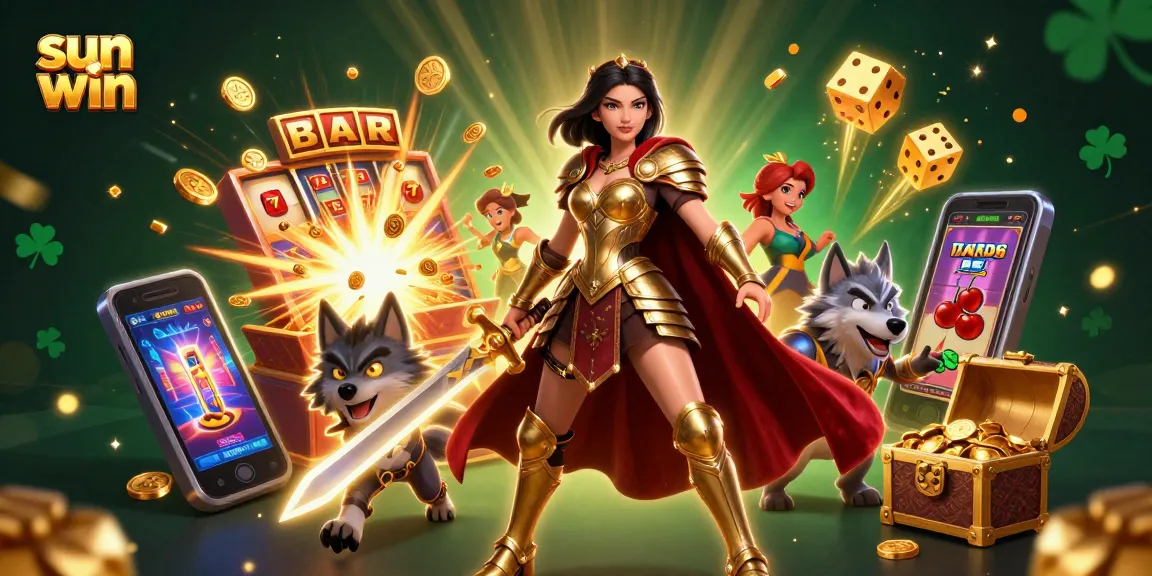 Experience thrilling moments with sun win as the warrior queen and her wolf companion ignite the jackpot.