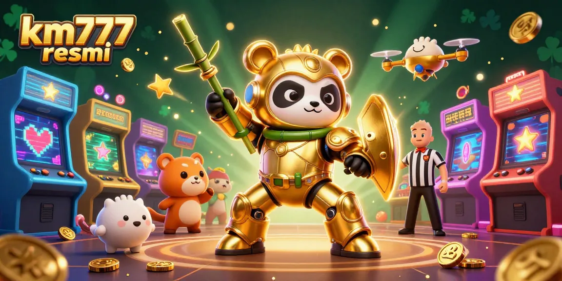 Experience thrilling gameplay with km777 resmi in a vibrant casino scene featuring unique characters and exciting elements.