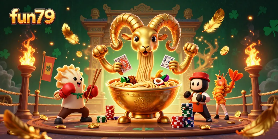 Experience the excitement of fun79 with vibrant casino characters in a dynamic gambling scene.
