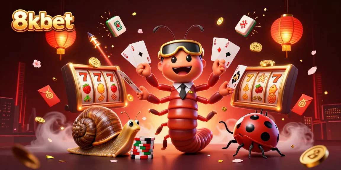 Play exciting games at 8kbet, featuring vibrant casino characters and immersive elements.