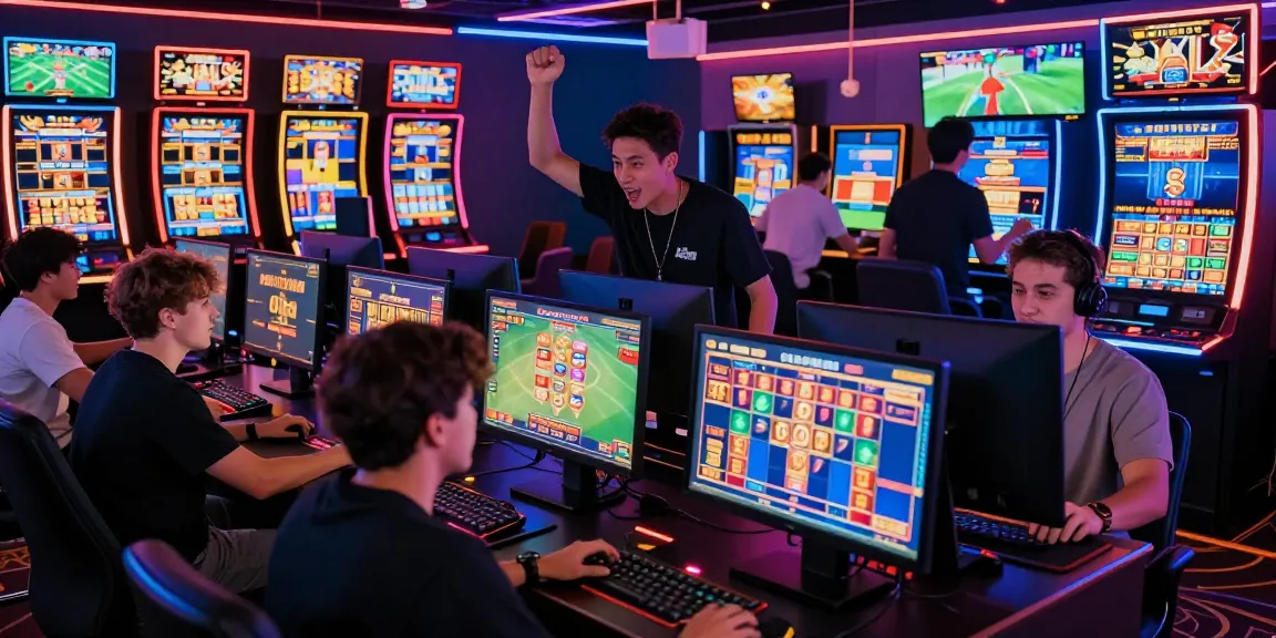 Pemain online terlibat dalam permainan slot deposit 2000 yang menyenangkan dengan grafis cerah dan suasana kasino virtual.