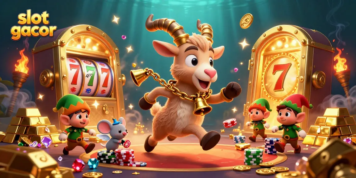 Experience thrilling slot gacor action in a lively casino scene packed with excitement and treasure.