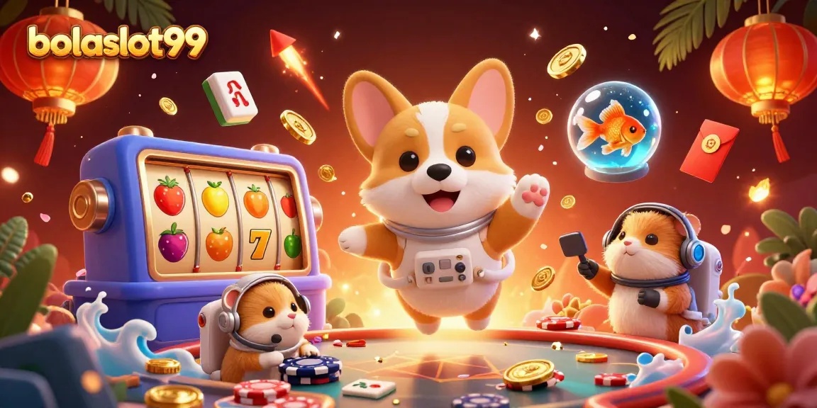 Engage with bolaslot99 in a dynamic space casino with vibrant characters and slots galore.