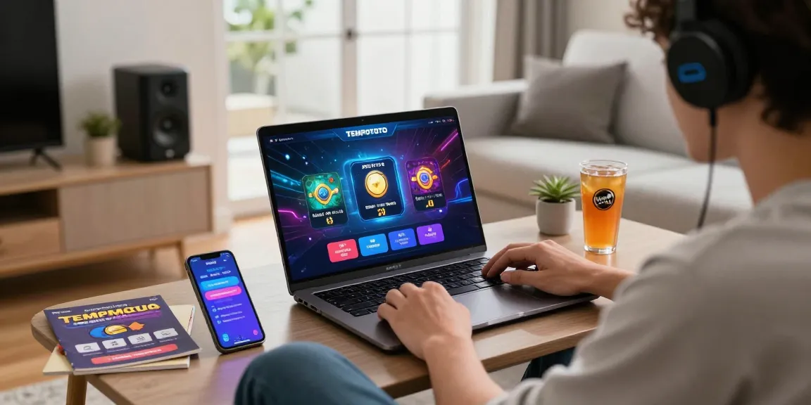 Engaging user experience on TEMPOTOTO daftar interface in modern home setting showcasing vibrant graphics and real-time notifications.