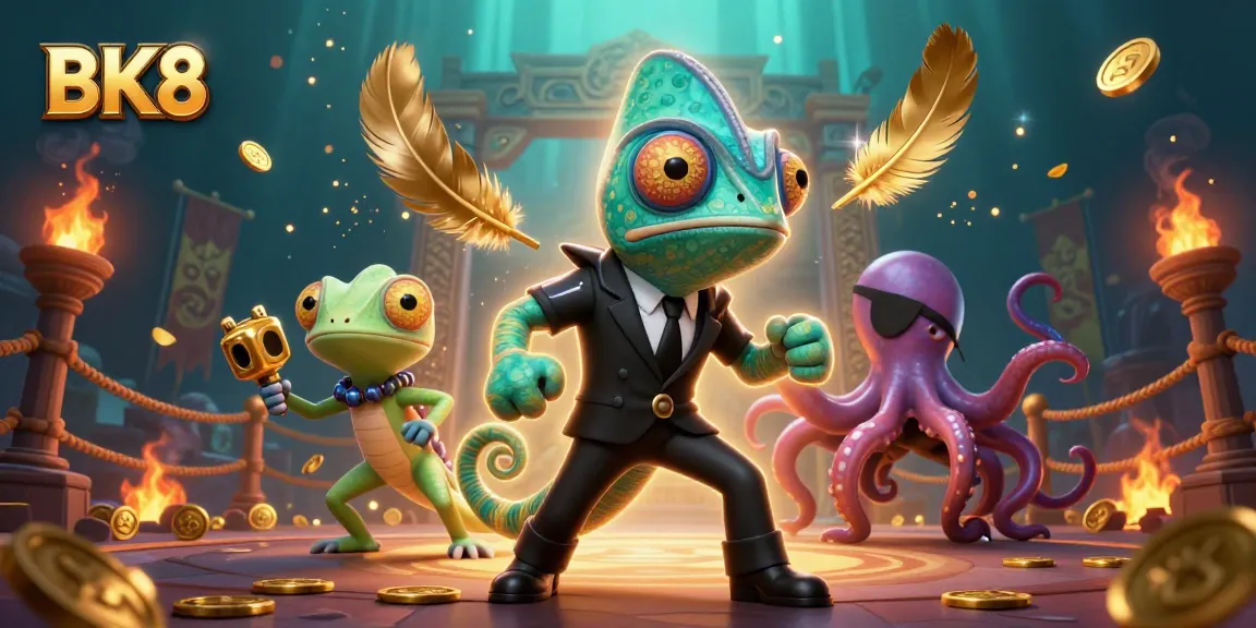 Compete with BK8 in dynamic casino action featuring a secret agent chameleon and gadgets.