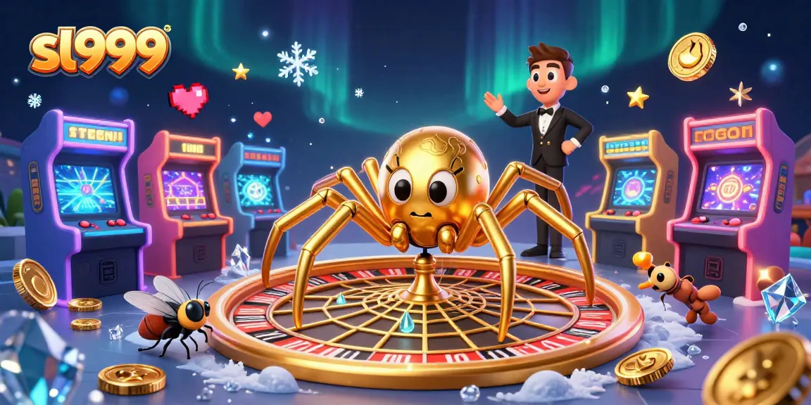Place bets at sl999's thrilling roulette, surrounded by vibrant game elements and dynamic characters.