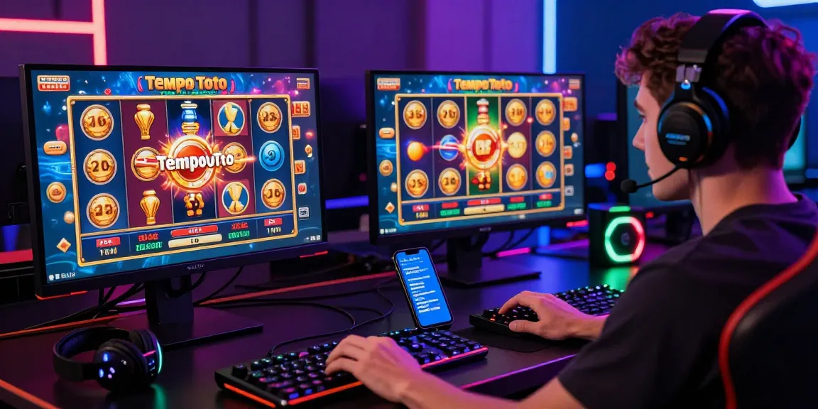 Engaging online gaming scene on Tempo Toto platform showcasing vibrant slots and player excitement.